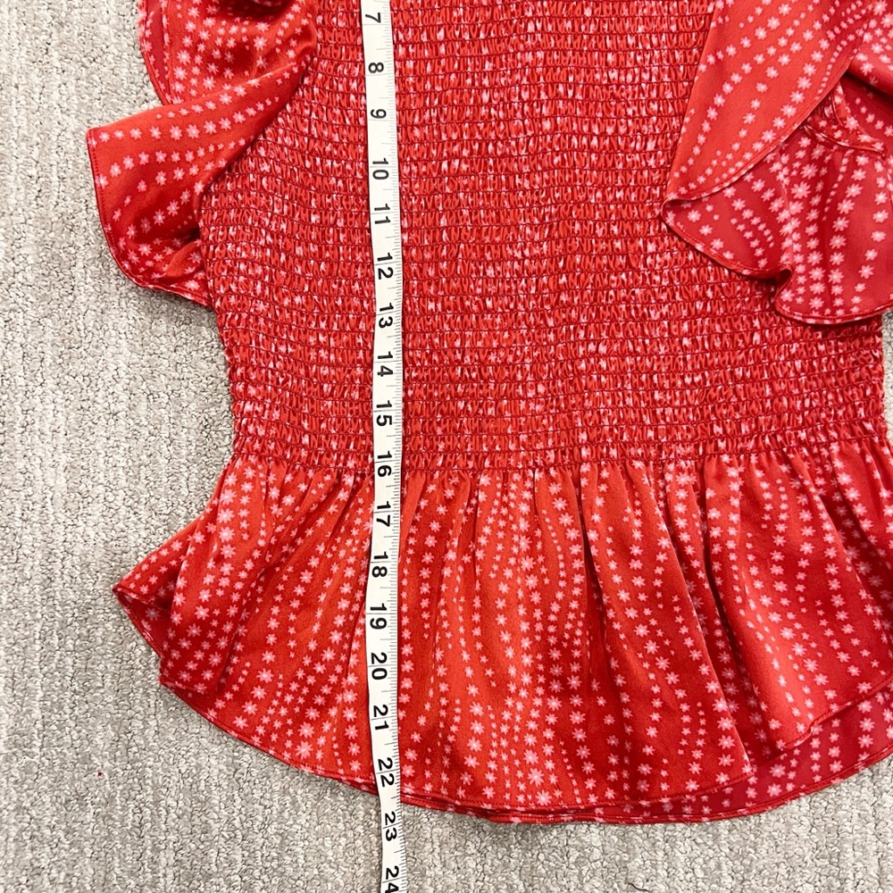 Cinq a Sept Kimiko Smocked Silk Top - Picture 13 of 13